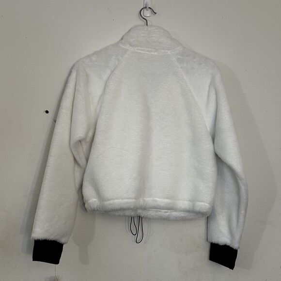 NWT Calvin Klein Performance quarter-zip fleece size S in white, so soft - Picture 2 of 6